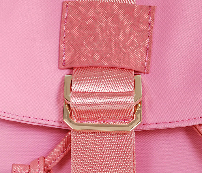 2014 Prada nylon drawstring backpack bag BZ1562 pink - Click Image to Close